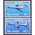 Island. 1969. Islands lufttransport. AFA nr. 433-34 **  postfrisk st. stemplet FDC