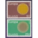 Island. 1970. Europamærker / CEPT. AFA nr. 443-44 ** postfrisk st. stemplet FDC