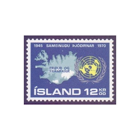 Island. 1970. FN 25-års jubilæum. AFA nr. 450 ** postfrisk st. stemplet FDC