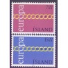 Island. 1971. Europamærker / CEPT. AFA nr. 452-53 ** postfrisk st. stemplet FDC