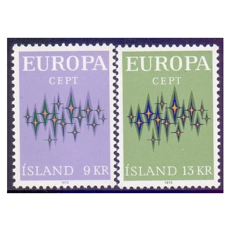 Island. 1972, Europamærker / CEPT. AFA nr. 462-63 **  postfrisk st. stemplet FDC