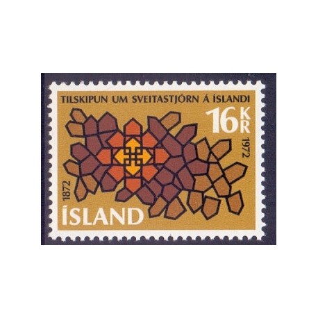 Island. 1972, Kommunernes styrelse. AFA nr. 464 **  postfrisk st. stemplet FDC