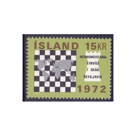 Island. 1972, VM i skak. AFA nr. 465 **  postfrisk st. stemplet FDC