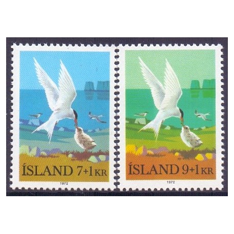 Island. 1972, Velgørenhedsudgave. AFA nr. 470-71 ** postfrisk st. stemplet FDC