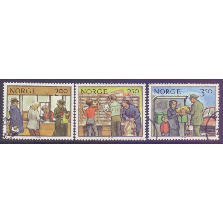 Norge. 1984. Postarbejde. AFA nr. 904-06 ** stemplet postfrisk FDC