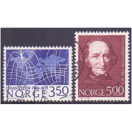 Norge. 1984. Christopher Hansteens fødsel. AFA nr. 910-11 ** stemplet postfrisk FDC
