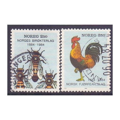 Norge. 1984. Biavler- og fjerkræavler. AFA nr. 916-17 ** stemplet postfrisk FDC