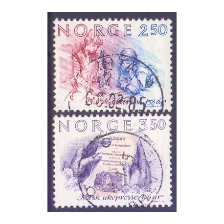 Norge. 1984. Ugepressens 150-års jubilæum. AFA nr. 918-19 ** stemplet postfrisk FDC