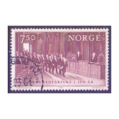 Norge. 1984. Parlamentarisme. AFA nr. 921 ** stemplet postfrisk FDC
