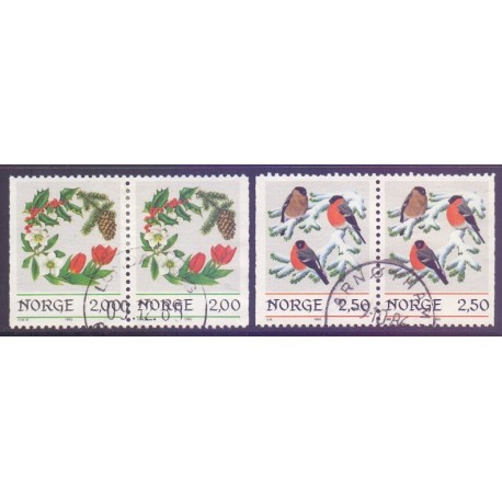Norge. 1985. Julefrimærker i parstykker. AFA nr. 943Cv-44Ch ** stemplet postfrisk FDC