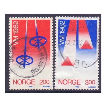 Norge. 1982. VM i skiløb.  AFA nr. 861-62 ** stemplet postfrisk FDC