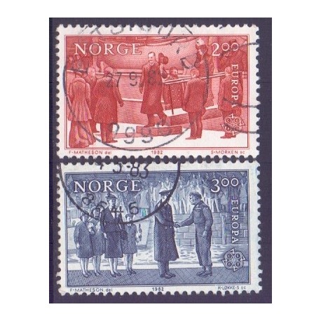 Norge. 1982. Europamærker / CEPT. AFA nr. 873-74 ** stemplet postfrisk FDC
