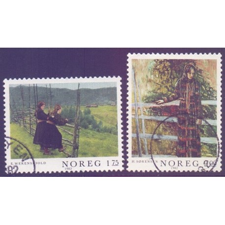 Norge. 1982. Malerkunst. AFA nr. 875-76 ** stemplet postfrisk FDC
