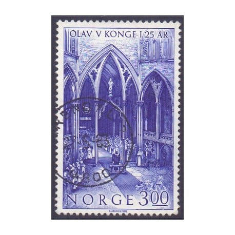 Norge. 1982. Kong Olav V 25 år. AFA nr. 877 ** stemplet postfrisk FDC