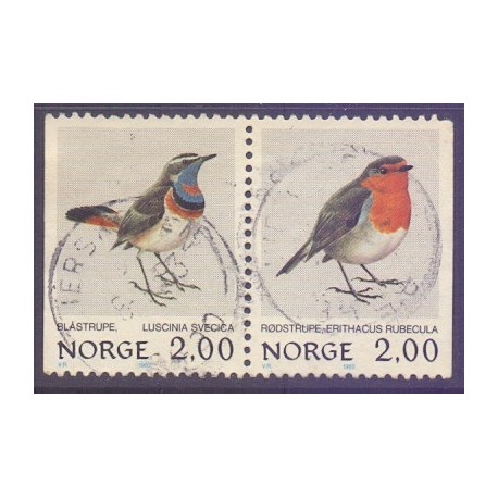 Norge. 1982. Fugle, i parstykke. AFA nr. 868-69 ** stemplet postfrisk FDC