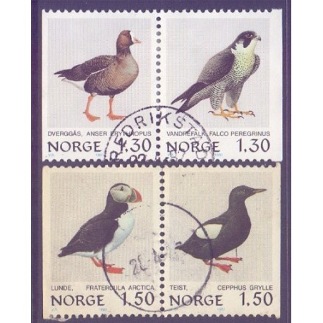 Norge. 1981. Fugle i parstykker.  AFA nr. 835Cv-38Ch ** stemplet postfrisk FDC