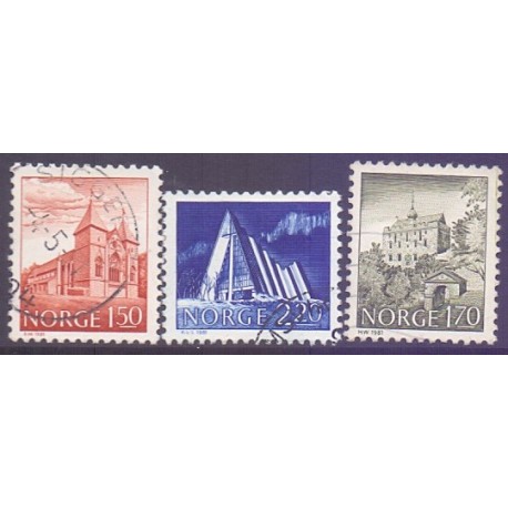 Norge. 1981. Ny brugsudgave.  AFA nr. 839-41 ** stemplet postfrisk FDC