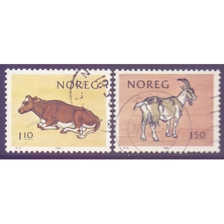 Norge. 1981. Mælkeproducenter.  AFA nr. 842-43 ** stemplet postfrisk FDC