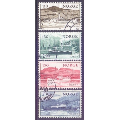 Norge. 1981. Motorskibe.  AFA nr. 849-52 ** stemplet postfrisk FDC