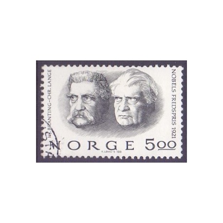 Norge. 1981. Nobels fredspris 1921.  AFA nr. 857 ** stemplet postfrisk FDC