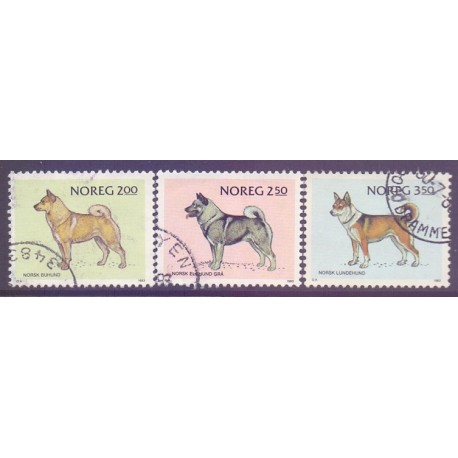 Norge. 1983. Hunderacer. AFA nr. 886-88 ** stemplet postfrisk FDC