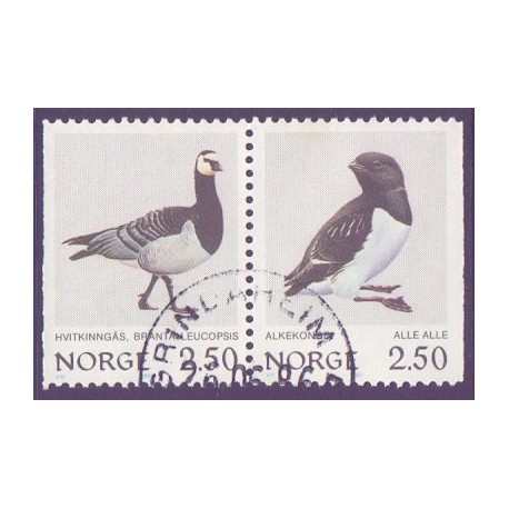 Norge. 1983. Fugle i parstykke. AFA nr. 891-92 ** stemplet postfrisk FDC
