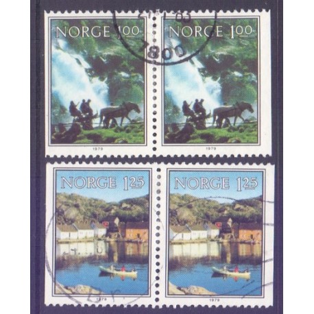 Norge. 1979. Norsk natur, parstykker. AFA nr. 809Cv-10Ch ** stemplet postfrisk FDC