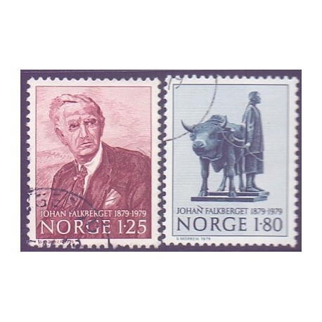 Norge. 1979. Johan Falkbergst fødsel AFA nr. 811-12 ** stemplet postfrisk FDC