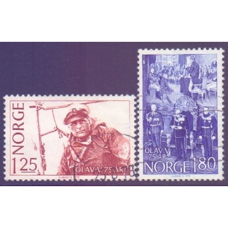 Norge. 1978. Kong Olav V 75 år. AFA nr. 787-88 ** stemplet postfrisk FDC