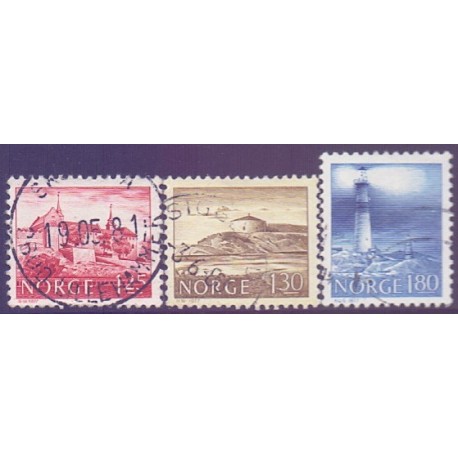 Norge. 1977. Ny brugsudgave. AFA nr. 753-55 ** stemplet postfrisk FDC