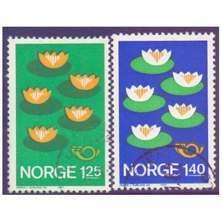 Norge. 1977. Fællesnordisk udgave. AFA nr. 751-52 ** stemplet postfrisk FDC