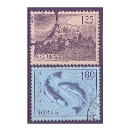 Norge. 1977. Fiskerierhverv. AFA nr. 765-66 ** stemplet postfrisk FDC