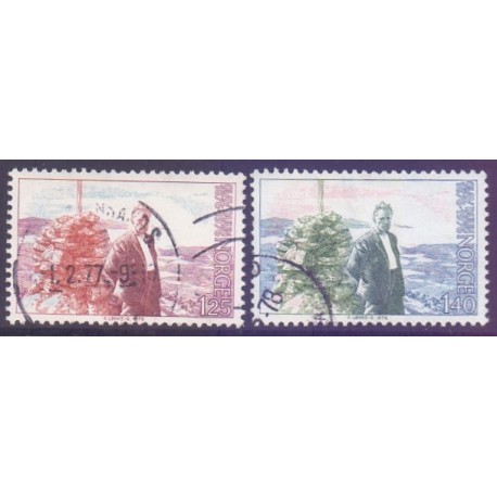 Norge. 1976. Olav Duuns fødsel. AFA nr. 744-45 ** stemplet postfrisk FDC