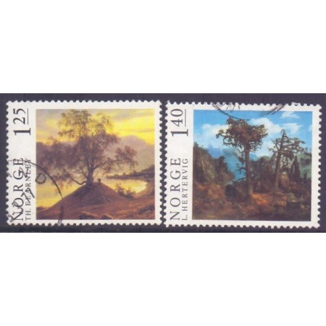 Norge. 1976. Norsk malerkunst. AFA nr. 746-47 ** stemplet postfrisk FDC