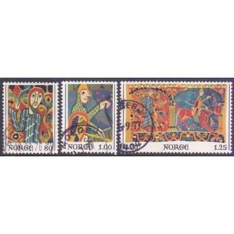 Norge. 1976. Julefrimæreker. AFA nr. 748-50 ** stemplet postfrisk FDC