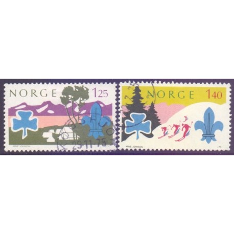 Norge. 1975. Spejerbevægelsen. AFA nr. 719-20 ** stemplet postfrisk FDC