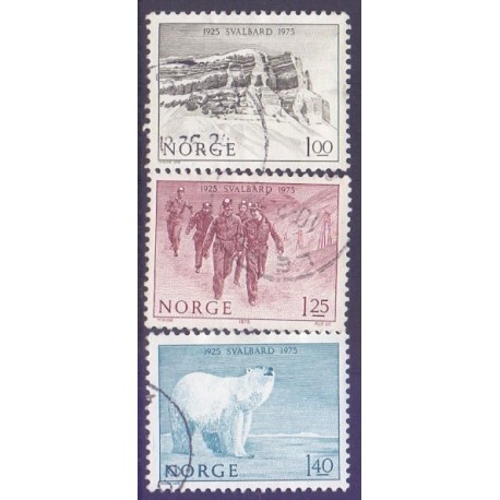 Norge. 1975. Norges overtagelse af Svalbard. AFA nr. 723-25 ** stemplet postfrisk FDC
