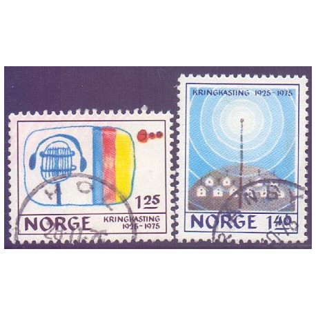 Norge. 1975. Norsk Radio. AFA nr. 726-27 ** stemplet postfrisk FDC