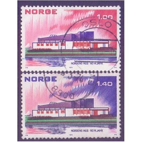 Norge. 1973. Fællesnordisk udgave. AFA nr. 676-77 ** stemplet postfrisk FDC