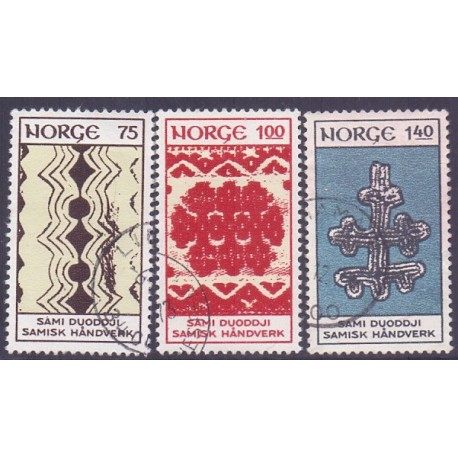 Norge. 1973. Samisk brugskunst. AFA nr. 682-84 ** stemplet postfrisk FDC