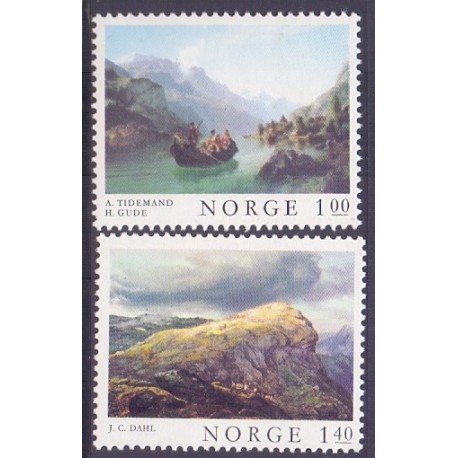 Norge. 1974, Norsk malerkunst. AFA nr. 695-96 ** stemplet postfrisk FDC