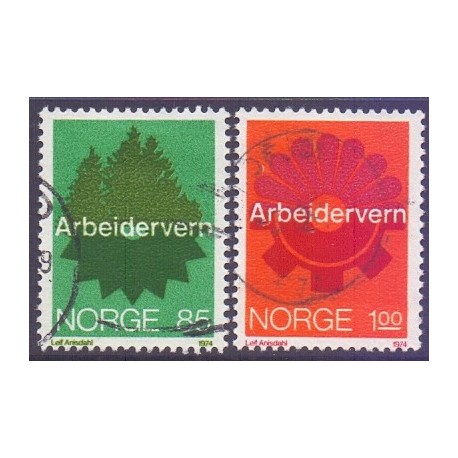 Norge. 1974, Arbejderbeskyttelse. AFA nr. 699-700 ** stemplet postfrisk FDC