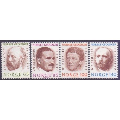 Norge. 1974, Norske geologer. AFA nr. 701-04 ** stemplet postfrisk FDC