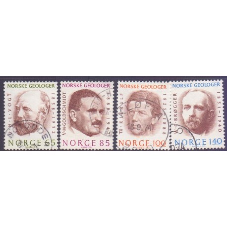 Norge. 1974, Norske geologer. AFA nr. 701-04 ** stemplet postfrisk FDC