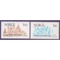 Norge. 1974, Verdenspostunionen. AFA nr. 705-06 ** stemplet postfrisk FDC