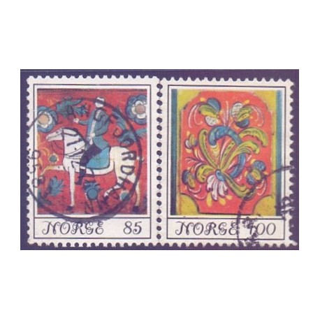 Norge. 1974, Norsk folkekunst. AFA nr. 707-08 ** stemplet postfrisk FDC
