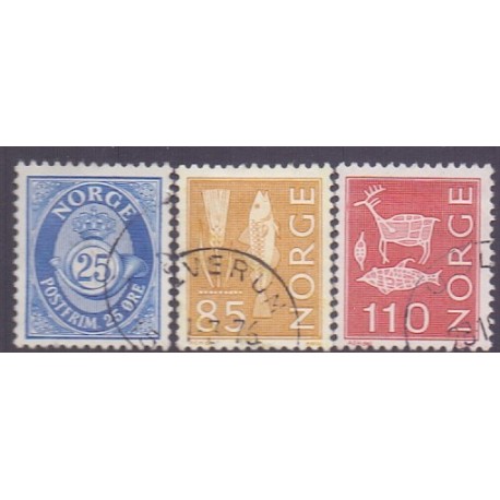 Norge. 1974, Suppleringsværdier. AFA nr. 690-92 ** stemplet postfrisk FDC