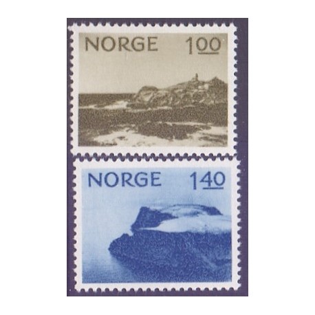 Norge. 1974, Turistmotiver. AFA nr. 693-94 ** stemplet postfrisk FDC