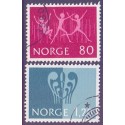 Norge. 1972. Ungdom og fritid. AFA nr. 659-60 ** stemplet postfrisk FDC