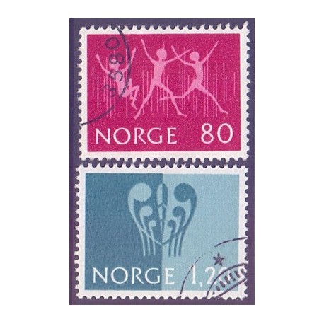 Norge. 1972. Ungdom og fritid. AFA nr. 659-60 ** stemplet postfrisk FDC